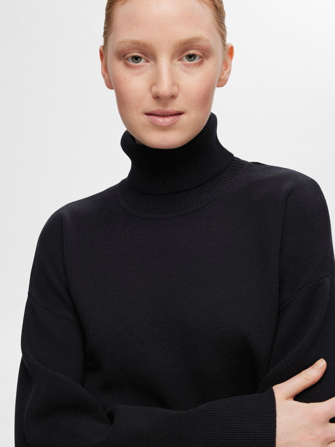 SLFKAMMA LS KNIT ROLL NECK NOOS