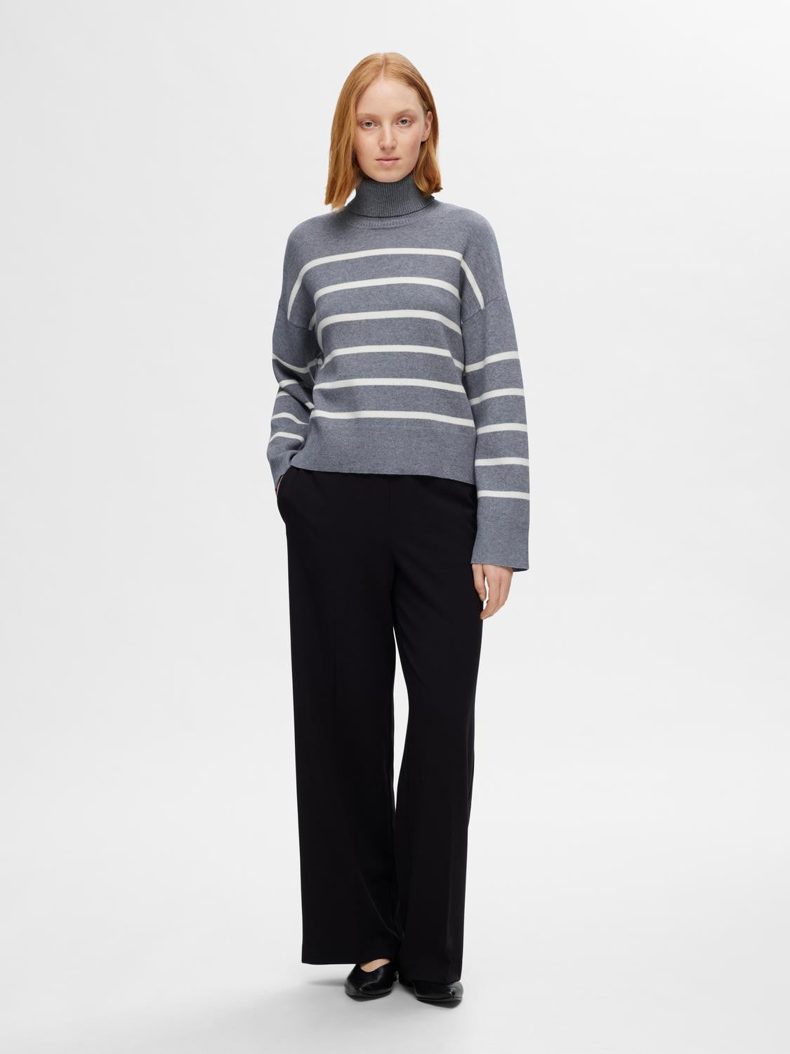 SLFKAMMA LS KNIT ROLL NECK NOOS