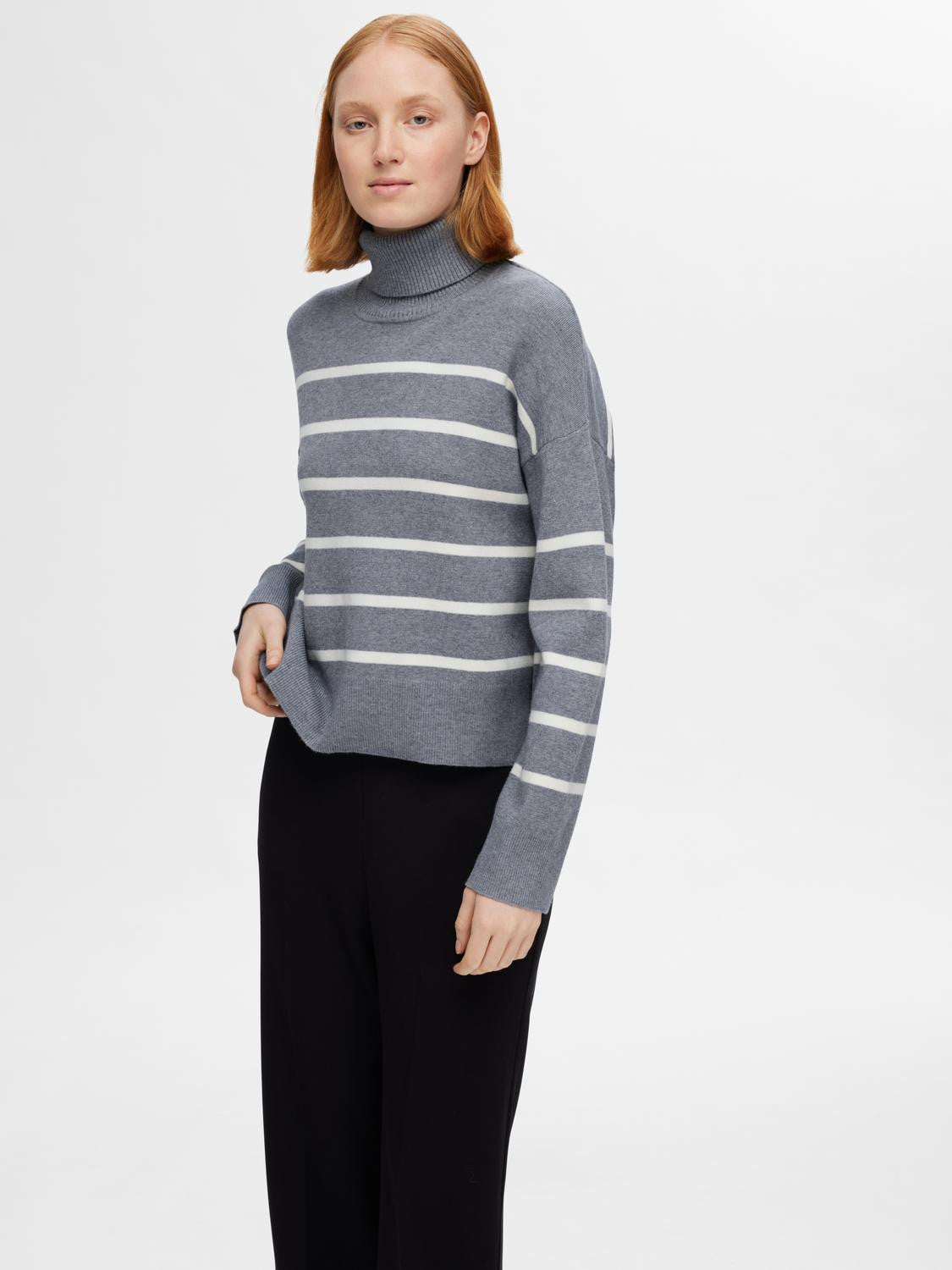 SLFKAMMA LS KNIT ROLL NECK NOOS