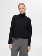 SLFKAMMA LS KNIT ROLL NECK NOOS