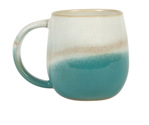 Dip Glazed Ombre Turquoise Mug