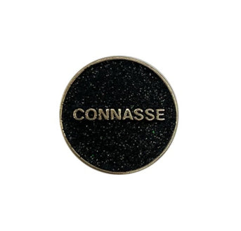 Pins Connasse paillettes