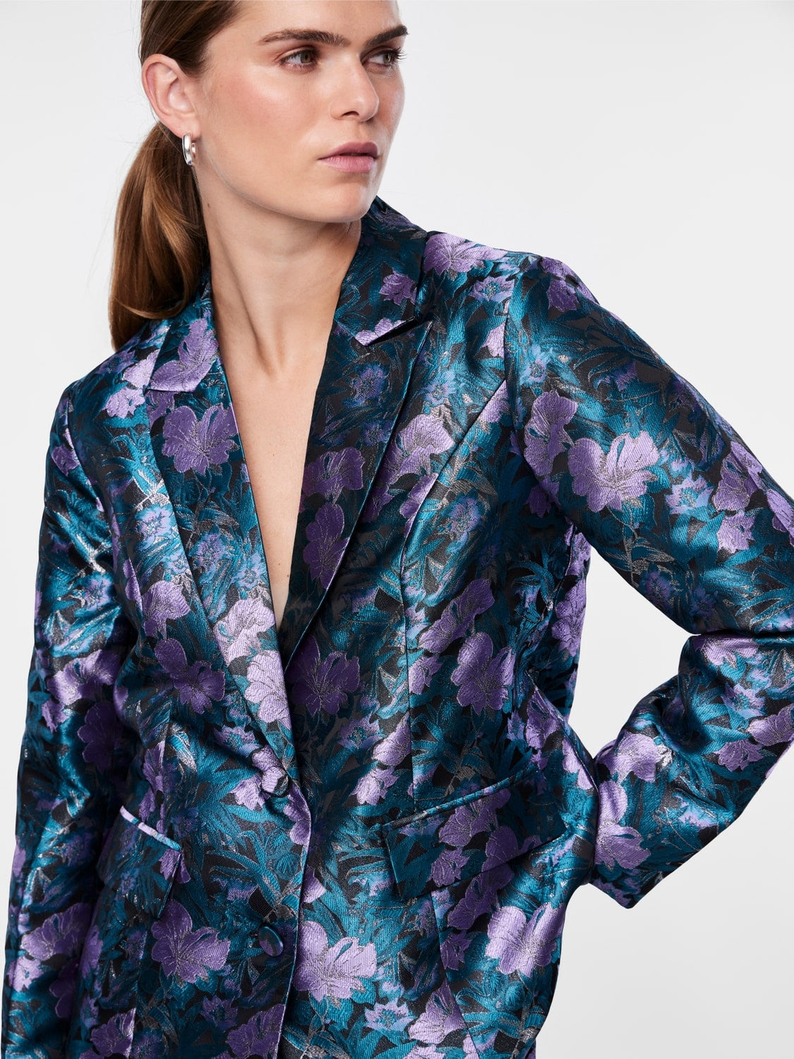 YASLIZE JACQUARD LS BLAZER