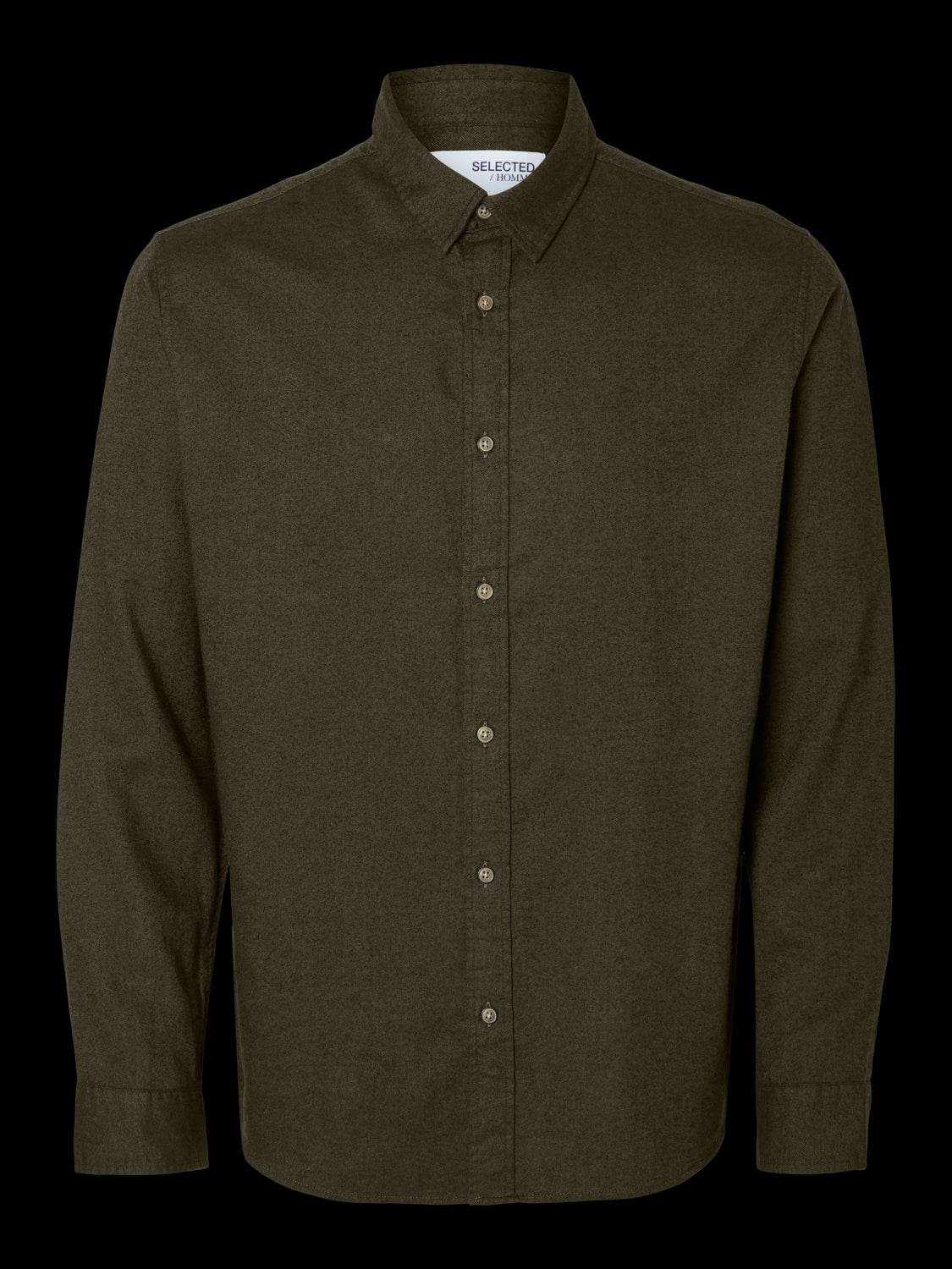 SLHSLIMOWEN-BRUSHED SHIRT LS NOOS