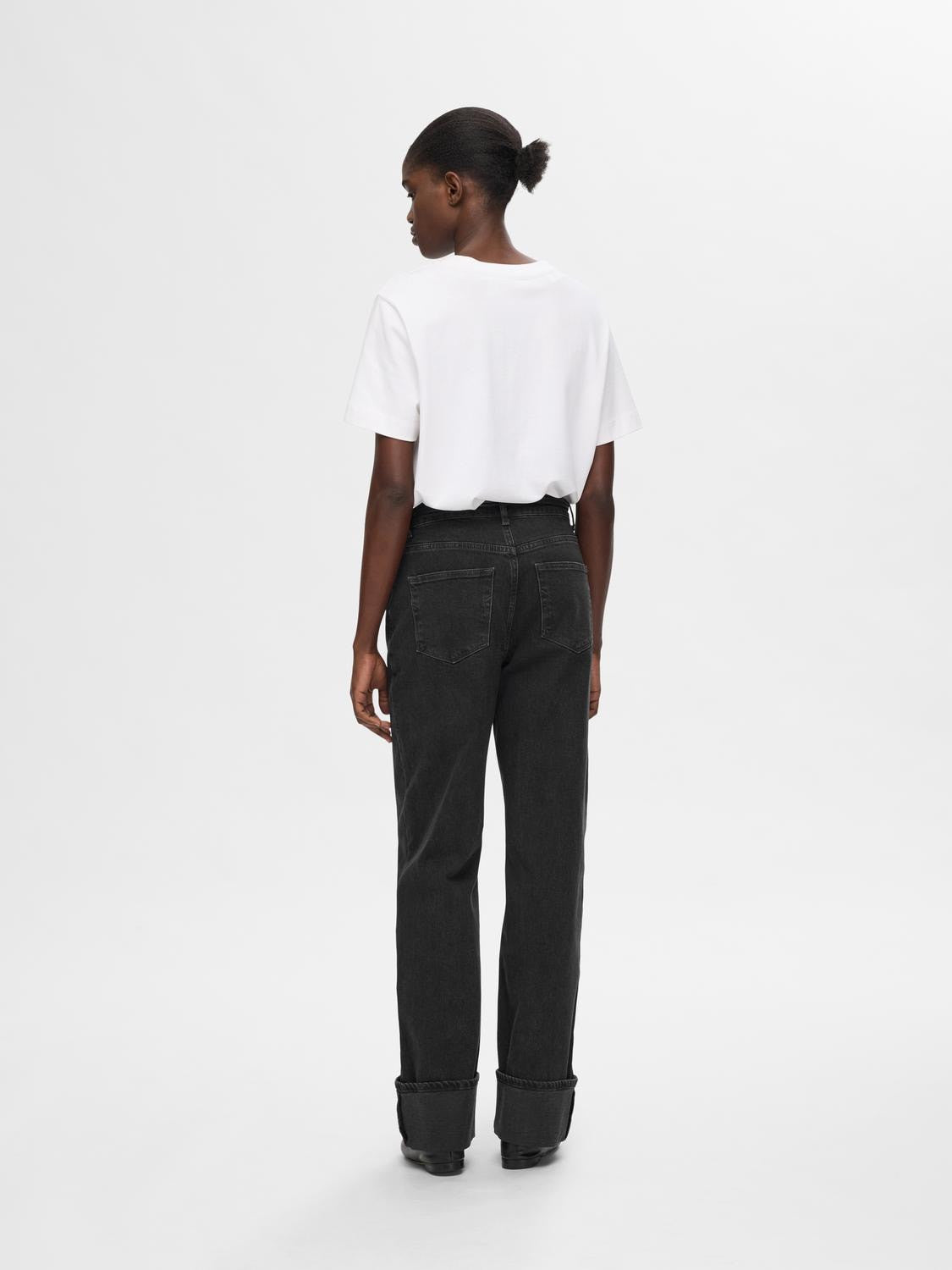 SLFROBY MW WIDE JEANS