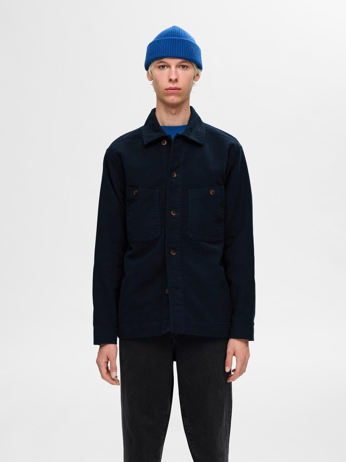 SLH-BENT MOLESKIN OVERSHIRT LS