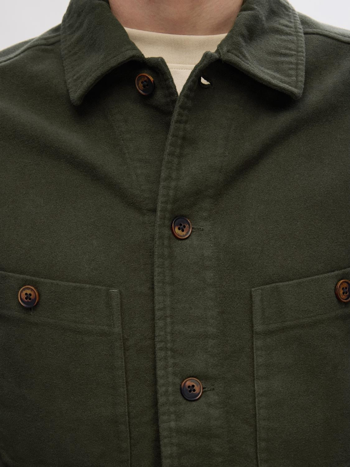 SLH-BENT MOLESKIN OVERSHIRT LS