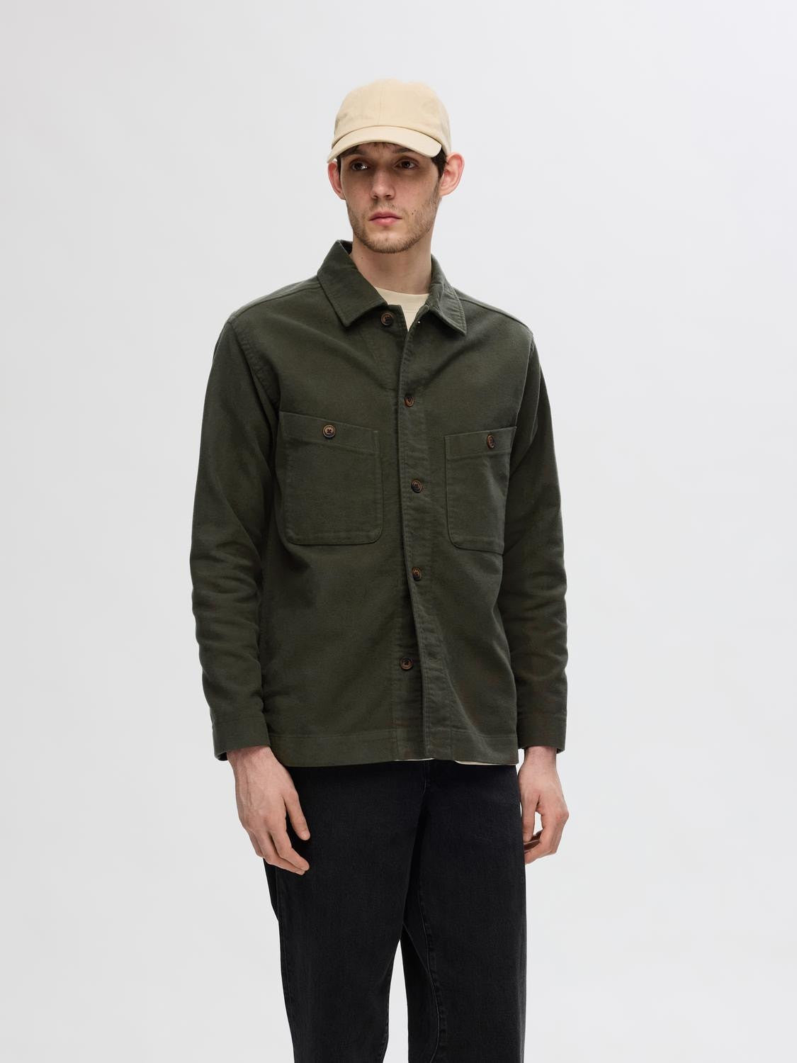 SLH-BENT MOLESKIN OVERSHIRT LS