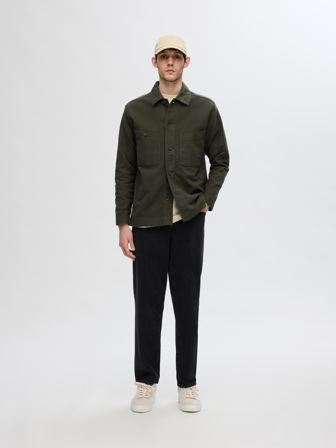 SLH-BENT MOLESKIN OVERSHIRT LS