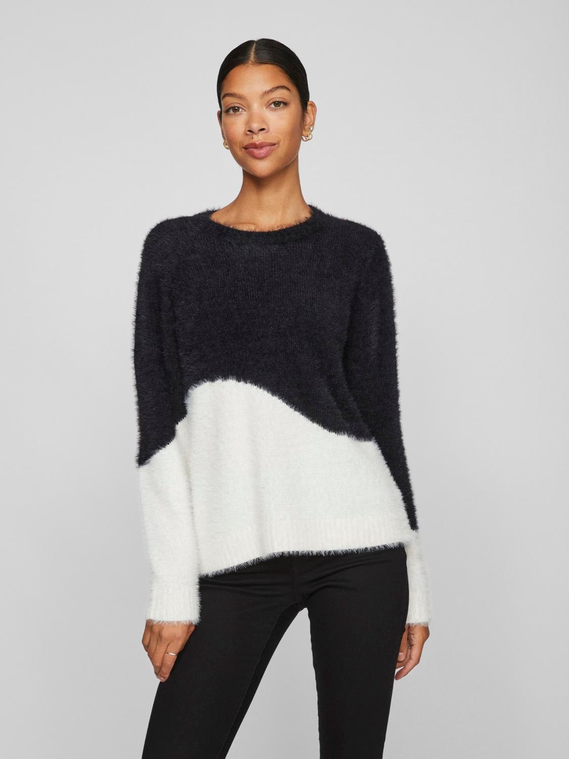 VIFEATHER L/S JACQUARD KNIT TOP/R