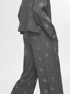 SLFASTRA MW SEQUINS SATIN PANT B