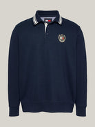 Polo de rugby oversize à blason brodé