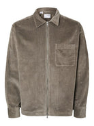 SLH-JAKE CORD OVERSHIRT LS ZIP NOOS