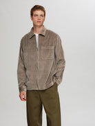 SLH-JAKE CORD OVERSHIRT LS ZIP NOOS