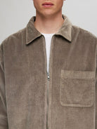 SLH-JAKE CORD OVERSHIRT LS ZIP NOOS