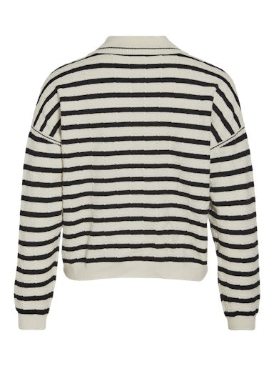 VIMALFINE L/S POLO KNIT TOP