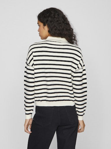 VIMALFINE L/S POLO KNIT TOP