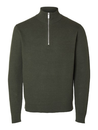 SLHDANE LS KNIT STRUCTURE HALF ZIP NOOS