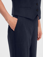 SLFRITA MW WIDE PANT DARK SAP MEL NOOS