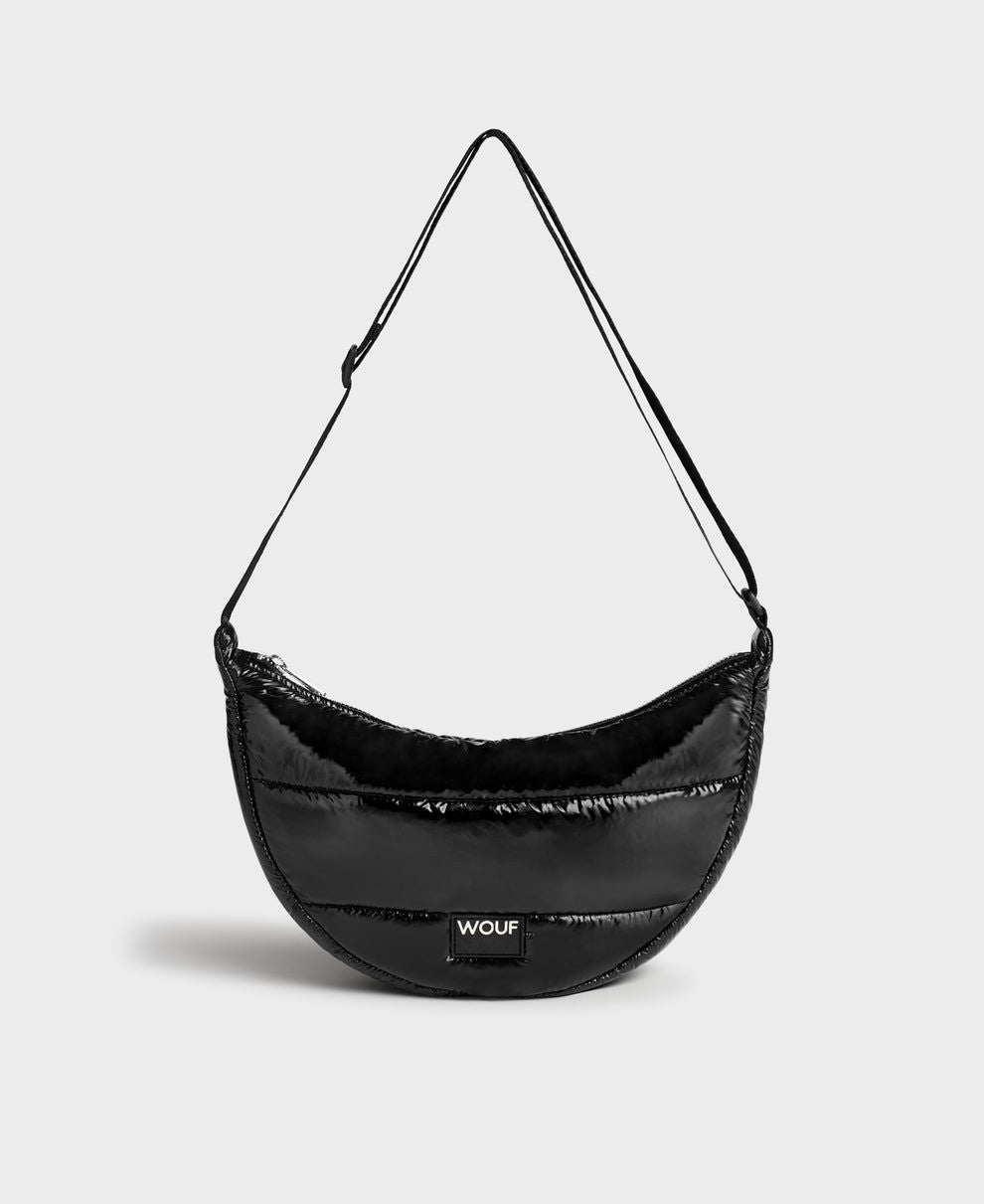 Sac bandoulière black glossy