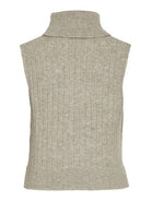 VIBELUNA HIGH NECK S/L KNIT VEST-NOOS