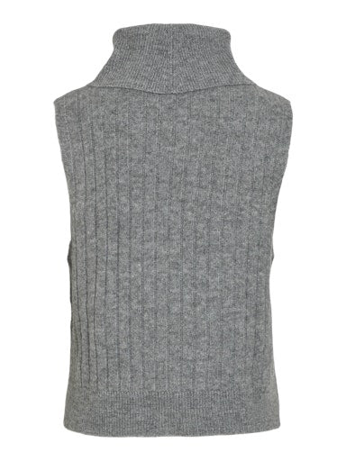 VIBELUNA HIGH NECK S/L KNIT VEST-NOOS