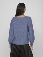 VIBELUNA V-NECK REV L/S KNIT TOP - NOOS