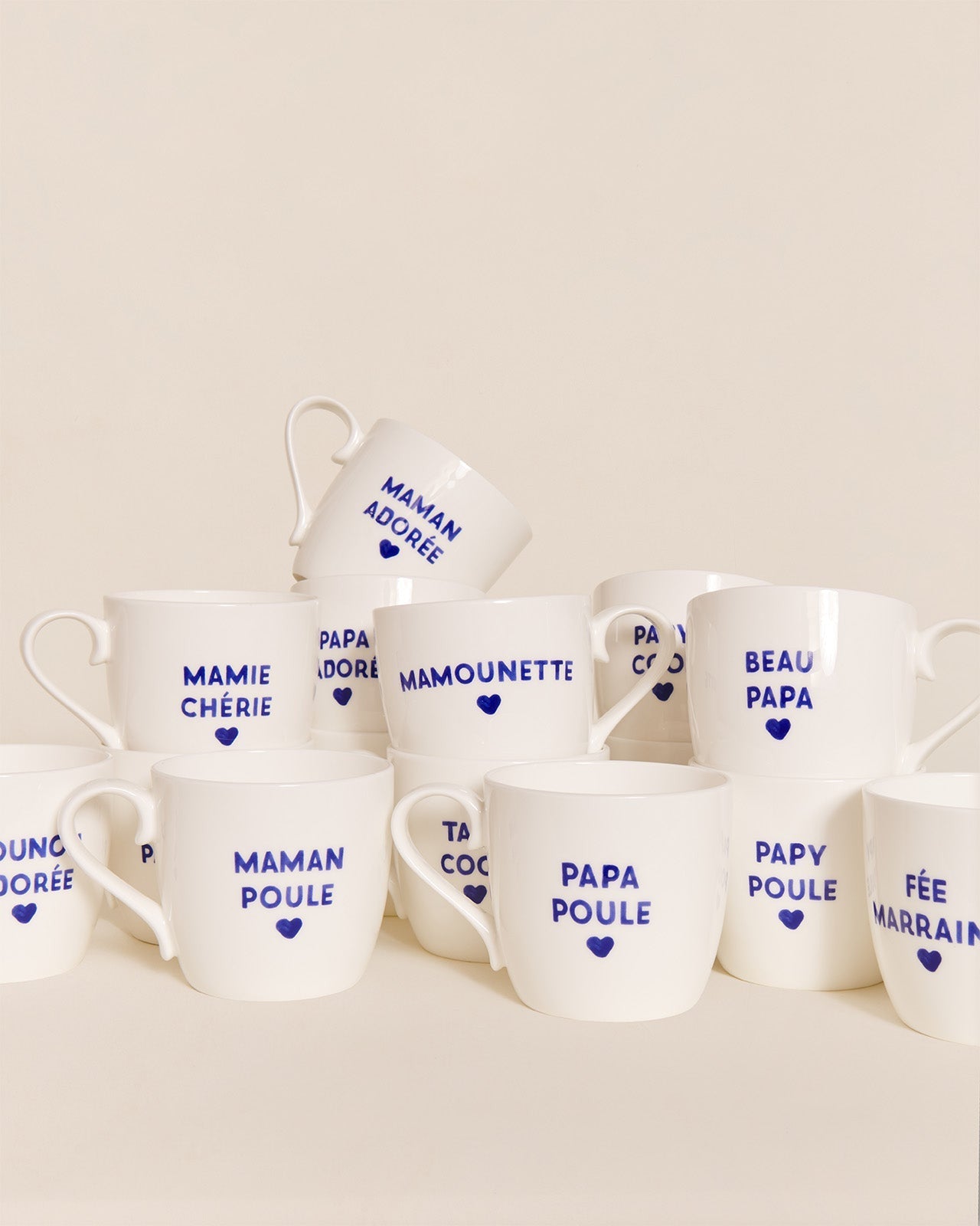 Le mug Maman - message au choix - bleu