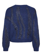 PCRADA LS O-NECK SEQUIN KNIT