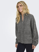 JDYANA LIFE L/S ZIP POCKET CARDIGAN KNT