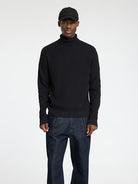 SLHTHEO LS KNIT STRUCTURE ROLL NECK