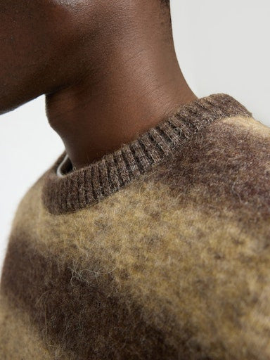 SLHRAI LS KNIT RELAXED OMBRE CREW NECK