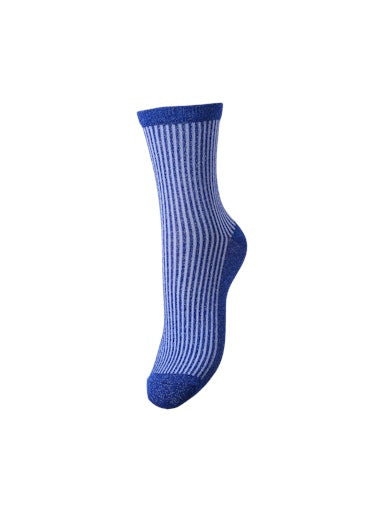 PCSEBBY GLITTER LONG STRIPE SOCK BC NOOS