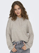 JDYRUE LIFE L/S SHORT HOOD PUL KNT NOOS