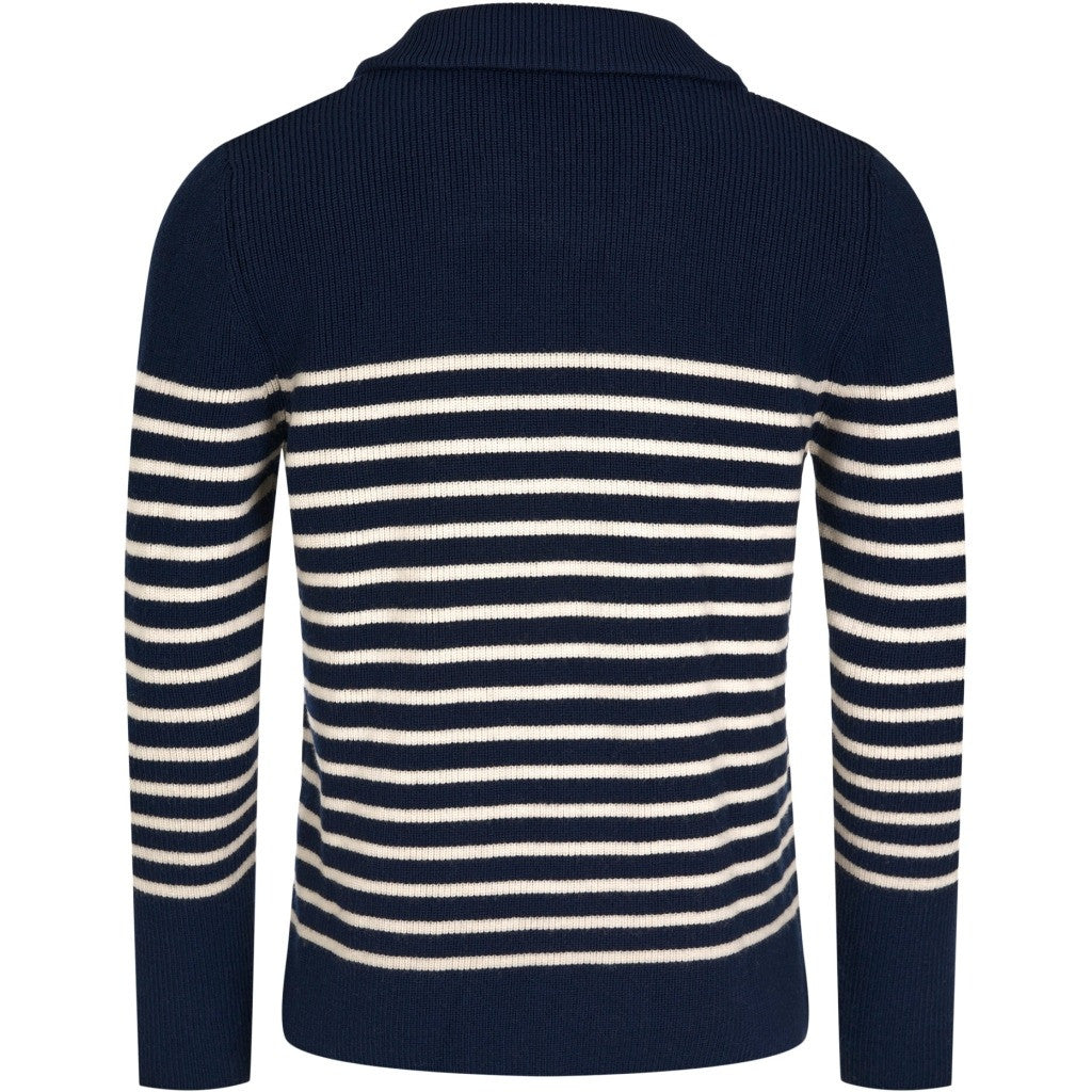 Zip merino wool knit