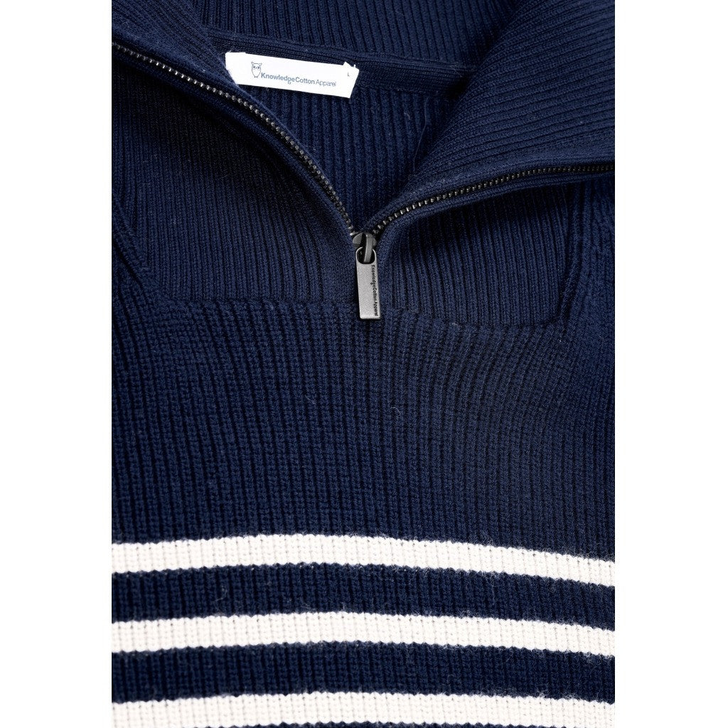 Zip merino wool knit