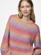 PCSILLO LS O-NECK RAINBOW KNIT MM