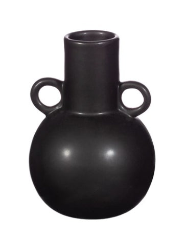 Small Amphora Vase Black